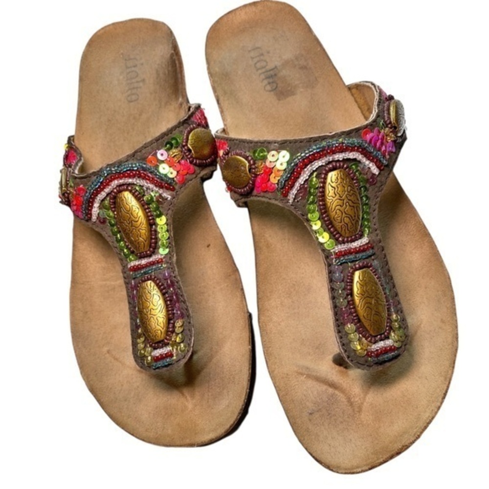 Rialto Colorful Embellished Sandals